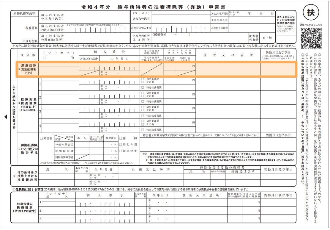 平成29年分 給与所得者の扶養控除等申告書 の書き方 合同会社の設立から解散まで